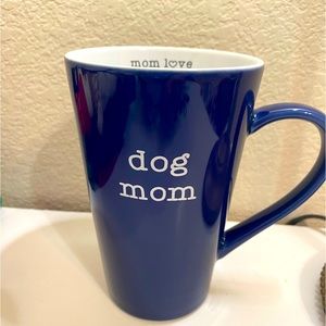 Dog mom blue mug